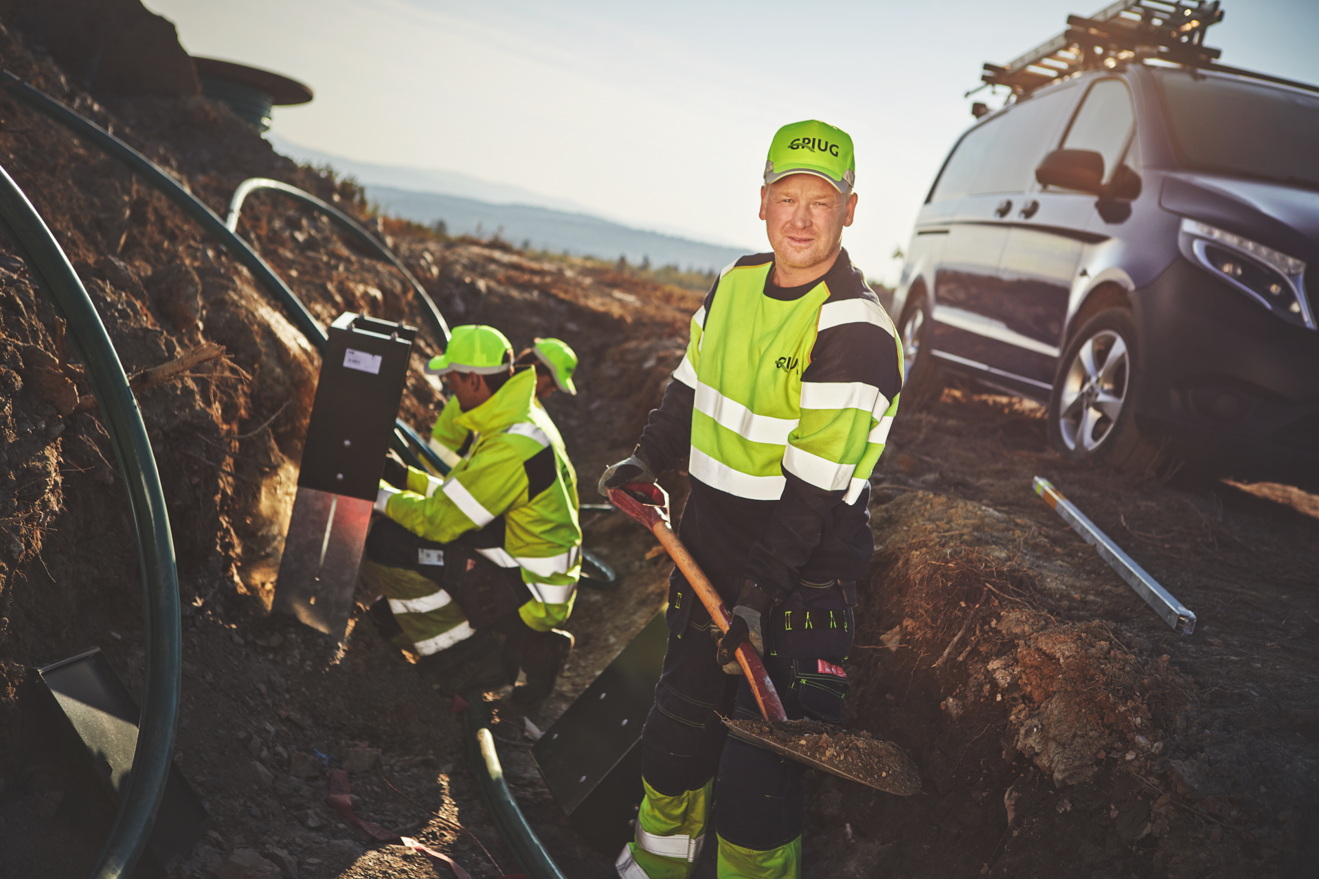 Grøftegraving og kobling